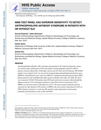 Dziamski et al, Clim Immunol, 2020